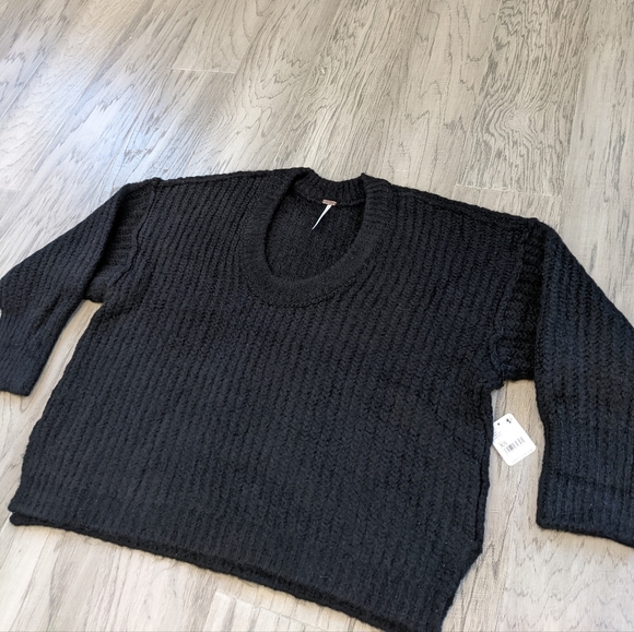 NWT Free People Blue Bell V Neck Sweater - Picture 5 of 10